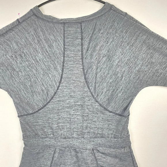 Athleta Dress Give It Your All Knee Long Sleeve Drawstring Hiking TrailGray Sz M - Picture 7 of 16